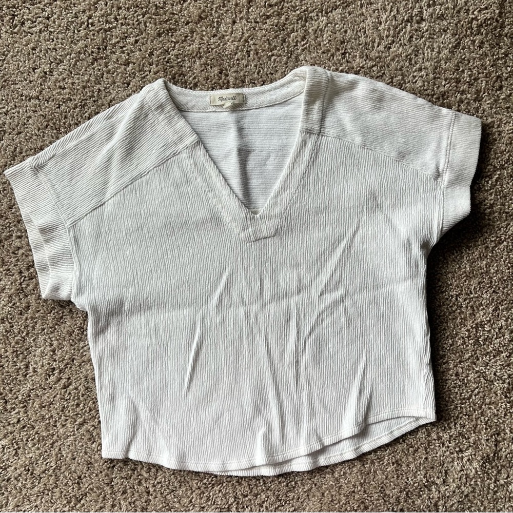 Cream Madewell top, size S